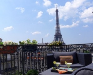 Terrace with view The Eiffel Tower View from apartment