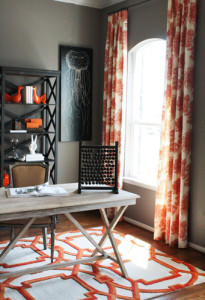 The perfect pop of tangerine by Cristi Holcombe.