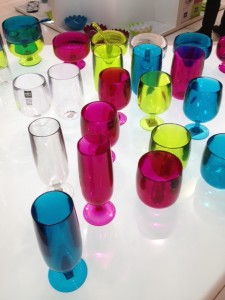 Acrylic glassware in a symphony of color. Gorgeous!