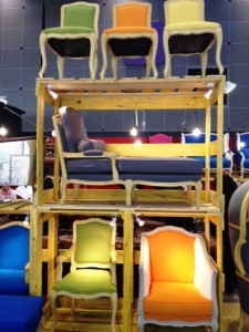 Chairs get colorful.