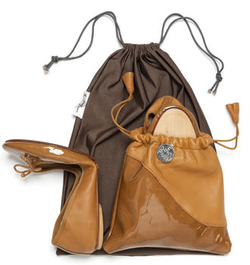 Gorgeous slip-on leather ballets flats (that come with their own cute little travel bag. Bagllerinas from Huff Harrington $175.00