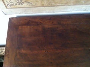 After: The magic of Christophe Pourny and no stain at all!