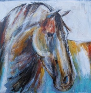 Bonnie Beauchamp Cooke's Bow III (48 x 48) might also make a nice barn companion.