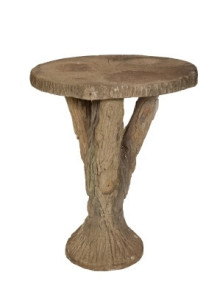 ...and a little faux bois table from France would look right at home.