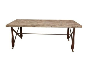 We'd serve all meals on this crusty teak and iron table we found in Provence.