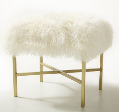 ... with our favorite mongolian wool bench, that makes everything around it sing!