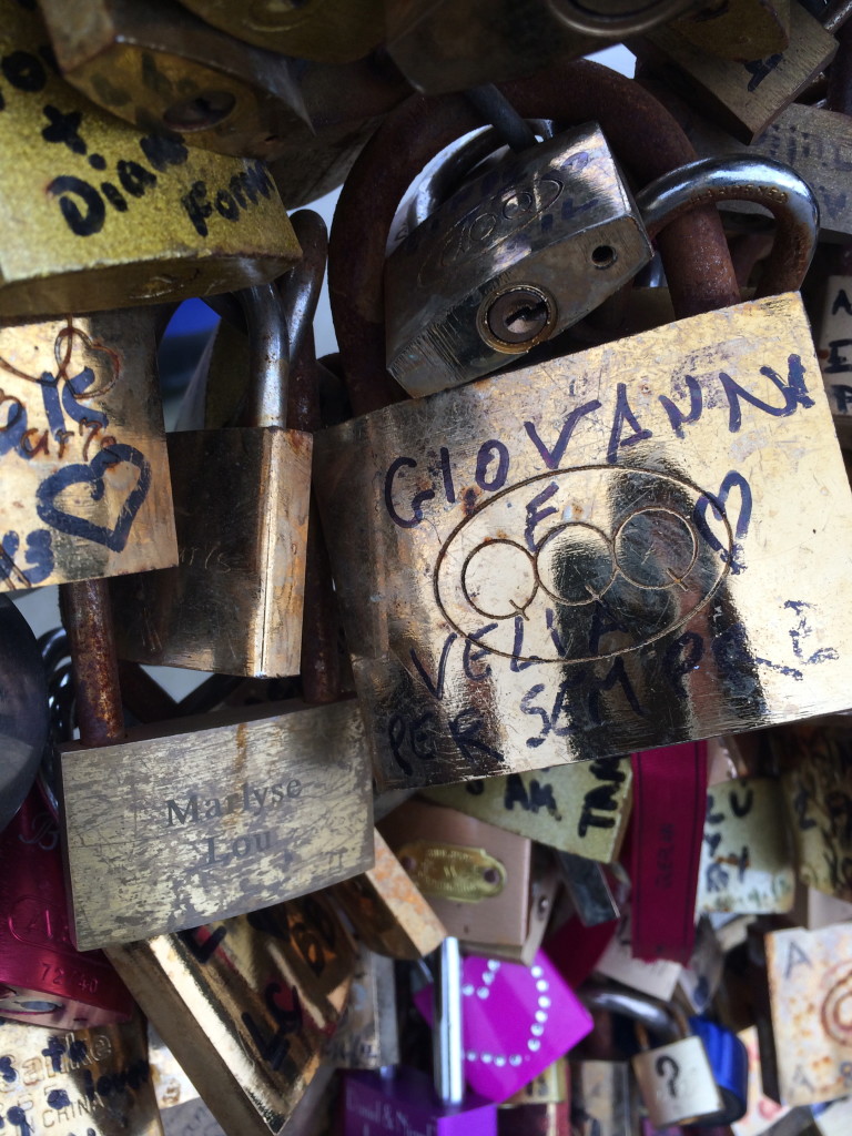 Padlocks of love from le Pont des Arts.