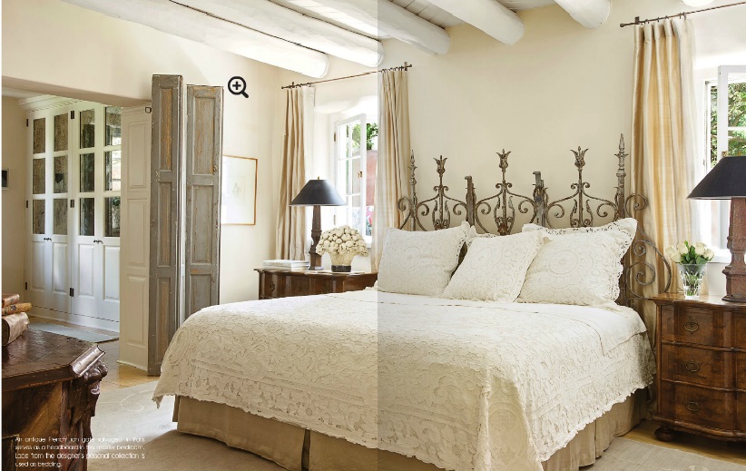 Desert Rose Santa Fe bedroom with photos by Peter Vitale