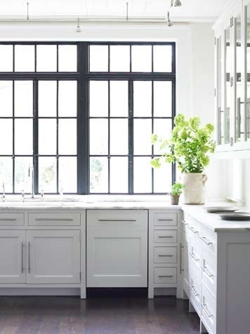I'm fixated on a jaw-dropping iron window in the kitchen. Just add rosemary...from Pinterest.