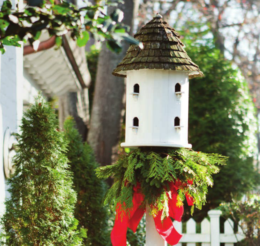 Birdhouses get gussied up too.