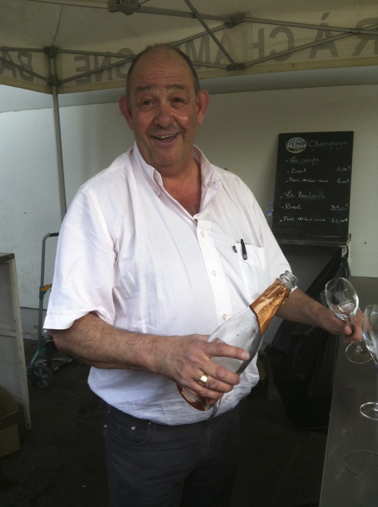 Monsieur’s pouring bubbles: it must be lunchtime. Or breakfast time.