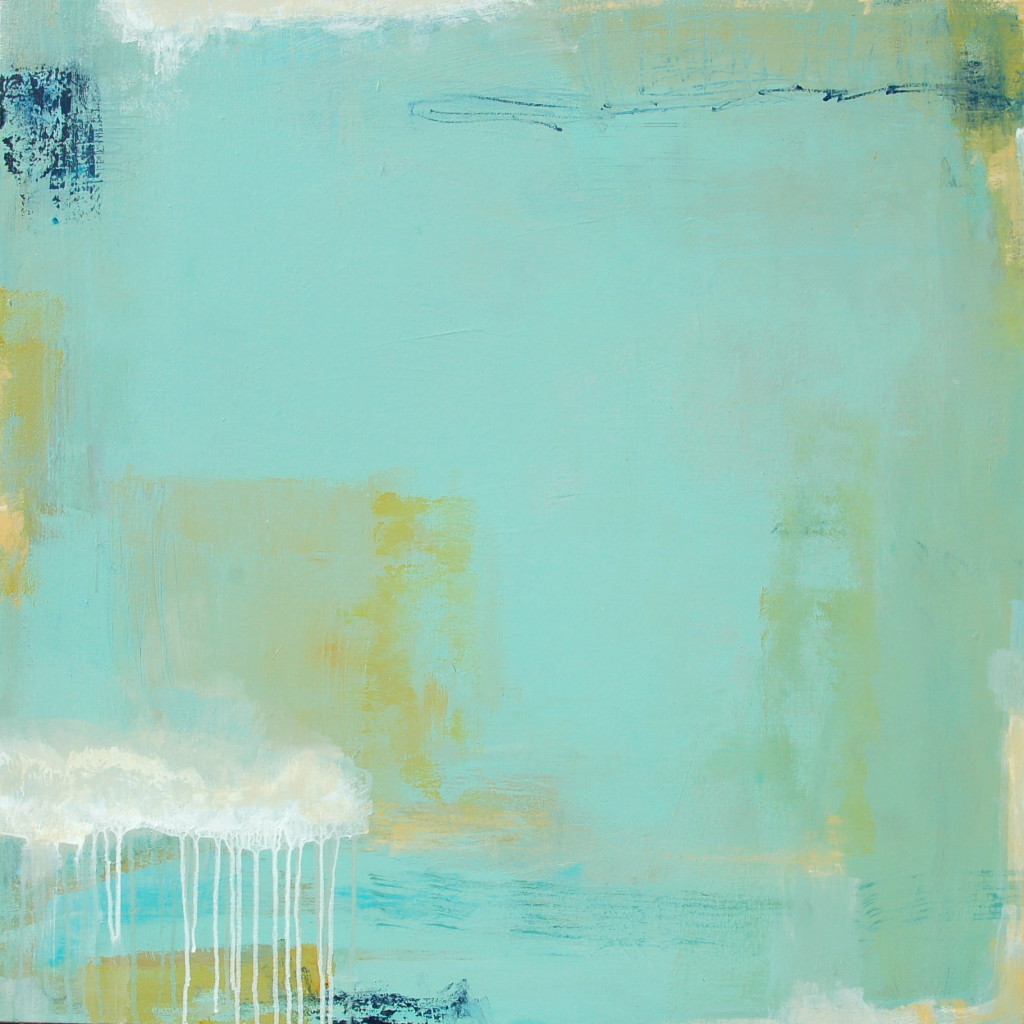 The colors of the sea. Comes a Time, 36 x 36, acrylic on canvas.