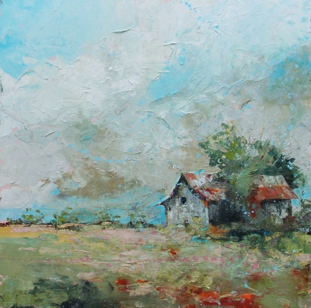 Dandelion Ridge, 40 x 40, acrylic on canvas.
