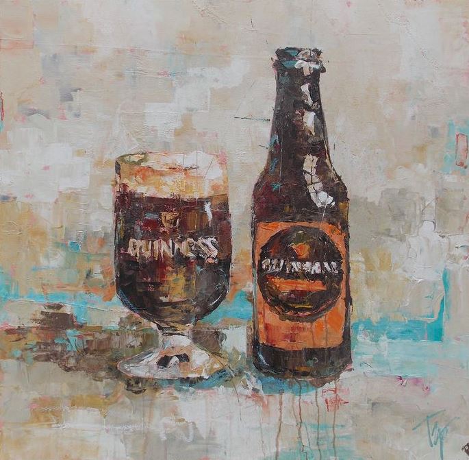 Old Country. 36 x 36, acrylic on canvas.