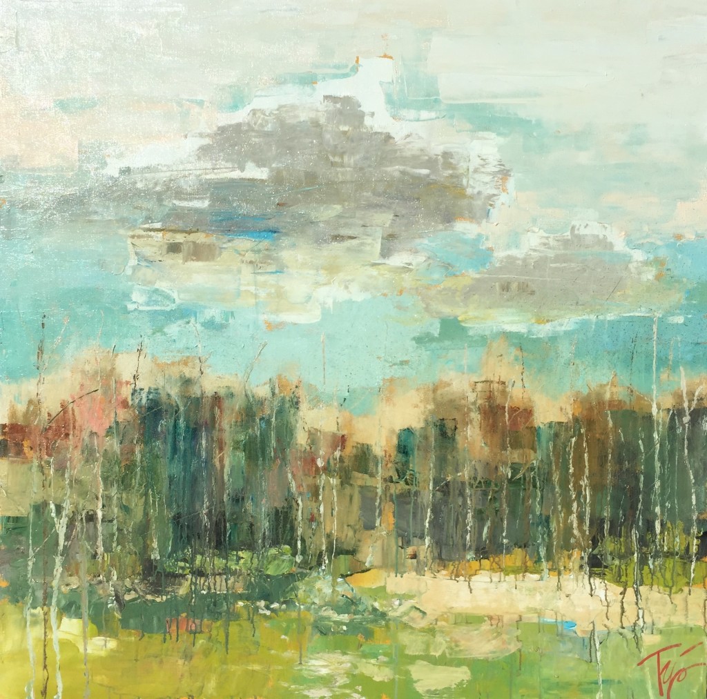 Trip Park's Young Forest. 48 x 48, oil on canvas.