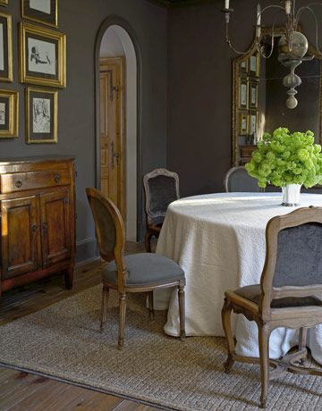 One of our favorite BW rooms: the most elegant and intimate dining room ever. From Pinterest and House Beautiful