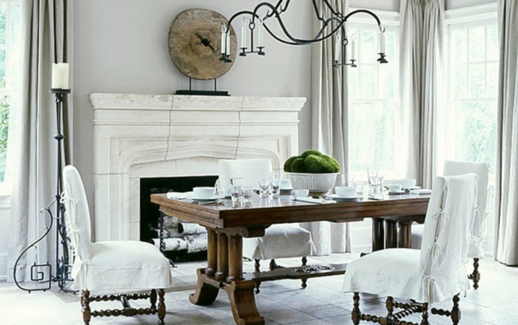 I love this dining room. It's so clean, simple and strong.