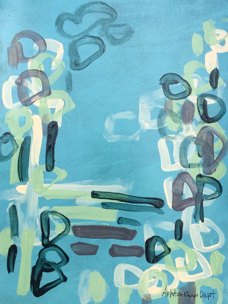 Ashton's work is so full of energy and life. It puts a smile on our faces. Calcasieu, 12 x 9, mixed media.