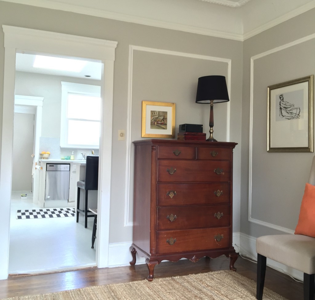We moved a beautiful dresser from the bedroom, to be used as a DR buffet