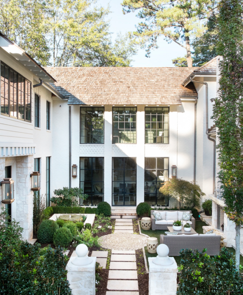 One of many charming outdoor spaces around the house. This feels like California, not Atlanta!