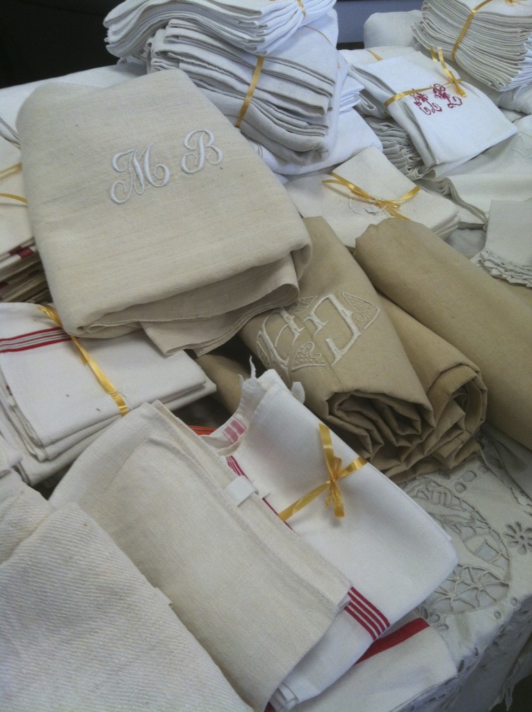 We're all crazy about vintage French linens. Good eye, Alva!