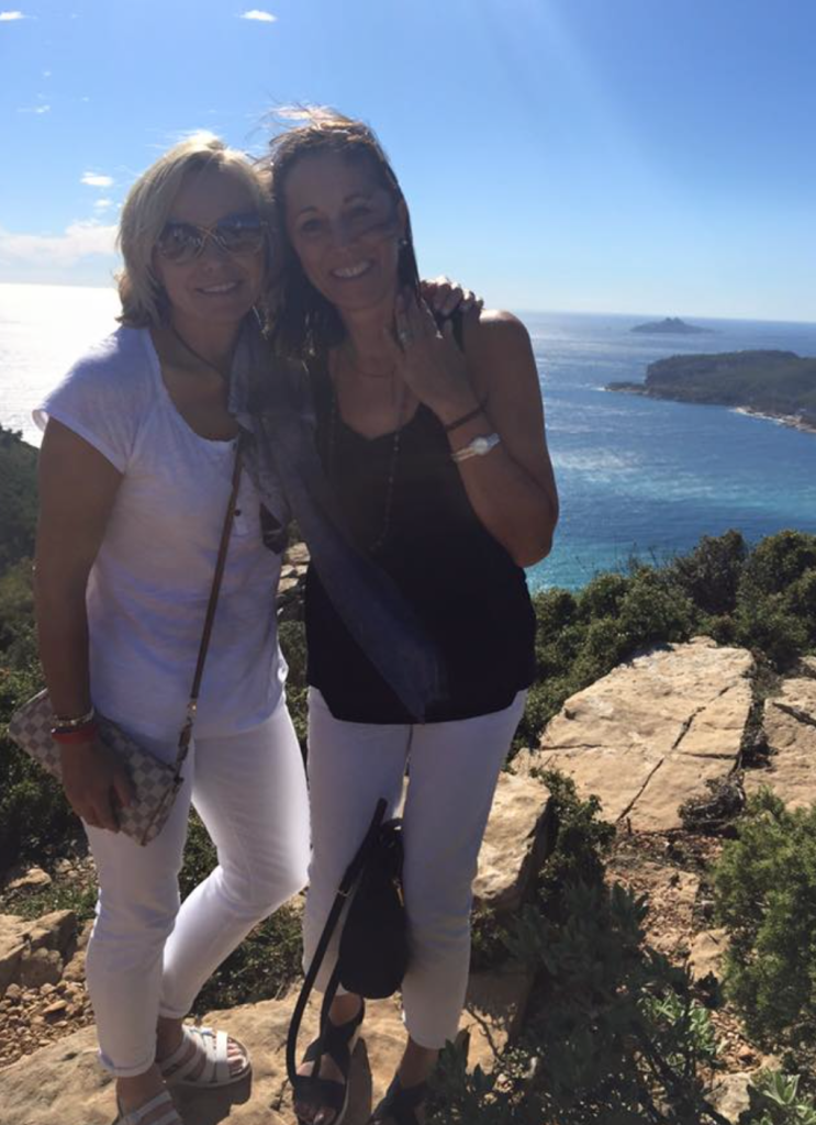 Cindy and Allison in Cassis, France.