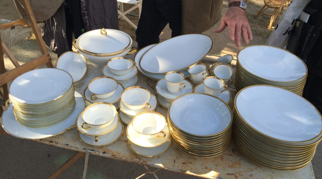 and undaunted to wrap up this whole set of gorgeous Limoges china that Alva spotted.