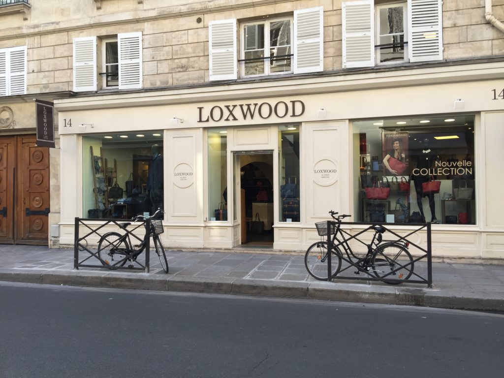 The iconic Loxwood store on the rue du Cherche Midi