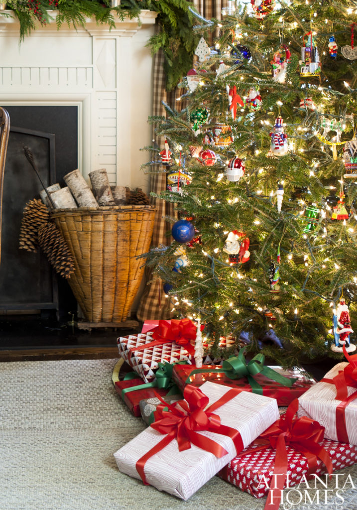 A family tree dripping with sentimental ornaments. Photo by Erica George Dines from Atlanta Homes & Lifestyles.