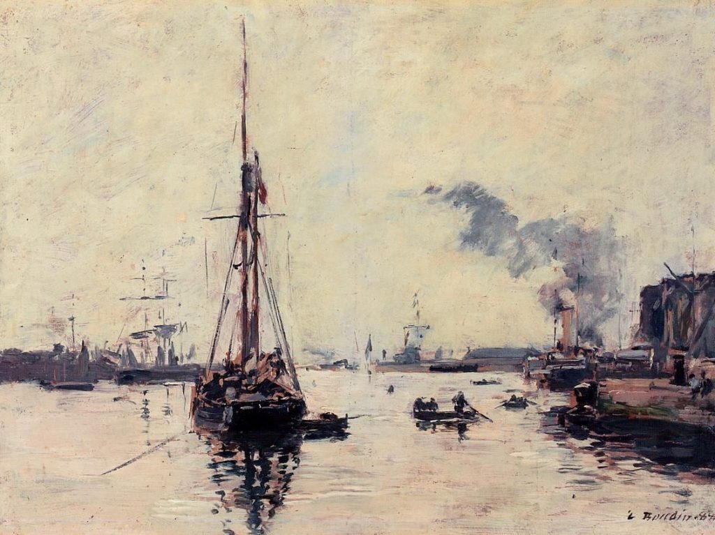 Eugene Boudin, Port Scene, Courtesy of Eugene Boudin.Org